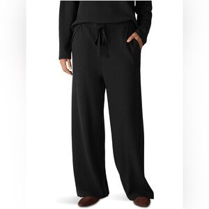 Joan Vass Women Black Wide Leg Pants